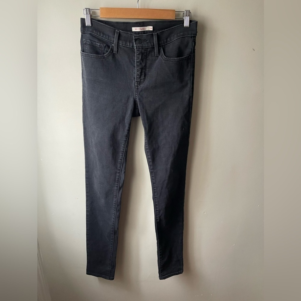 LEVI’S 311 Shaping Skinny black denim 26 - Picture 2 of 7